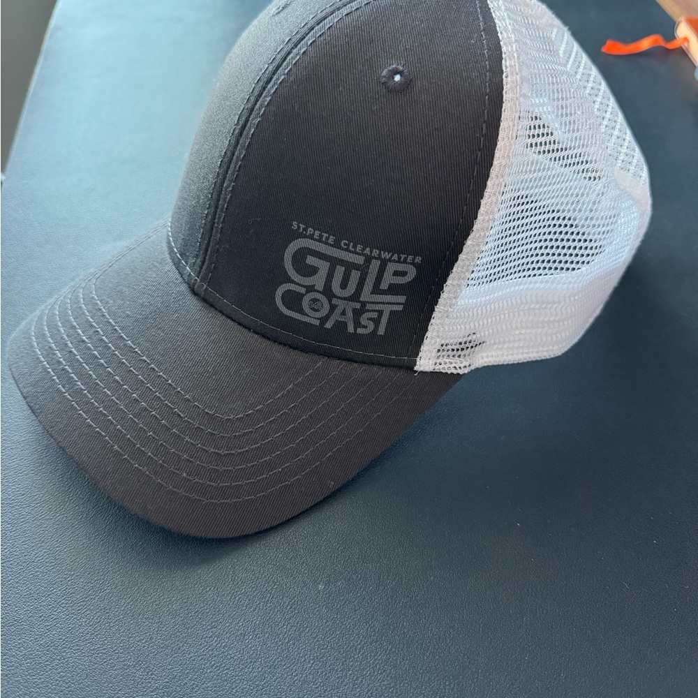 St Pete Clearwater Gulp Coast Charcoal and White Mesh Trucker Hat